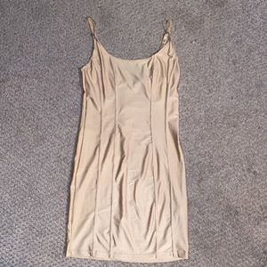 Beige slip mini dress size S